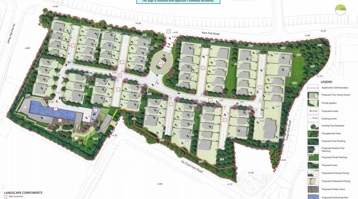 發展商申錦綉花園旁地皮闖城規會擬建65間獨立屋