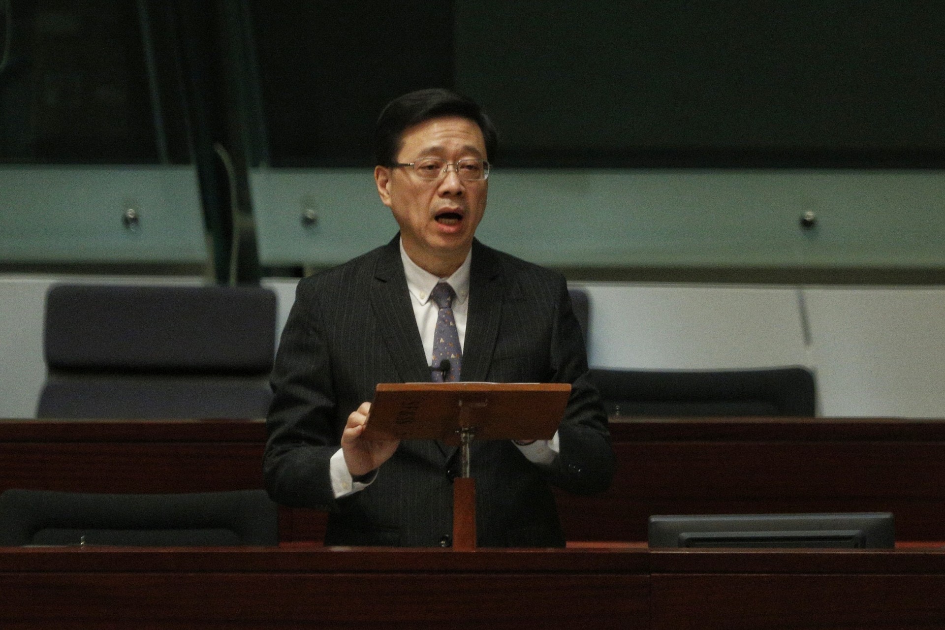 李家超將宣布撤回《逃犯條例》修訂。(張浩維攝)