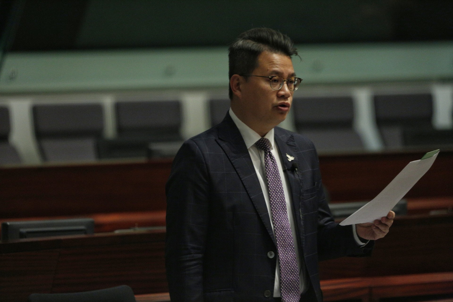 民主黨尹兆堅。(張浩維攝)