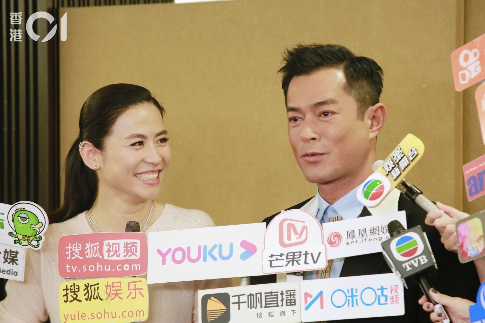 古天樂和宣萱出席電影《犯罪現場》的首映禮。(資料圖片) 古天樂和宣萱出席電影《犯罪現場》的首映禮。(資料圖片)