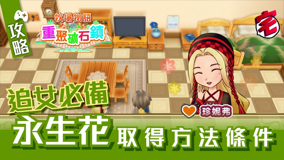 牧場物語重聚礦石鎮 攻略 告白必備 永生花 取得條件