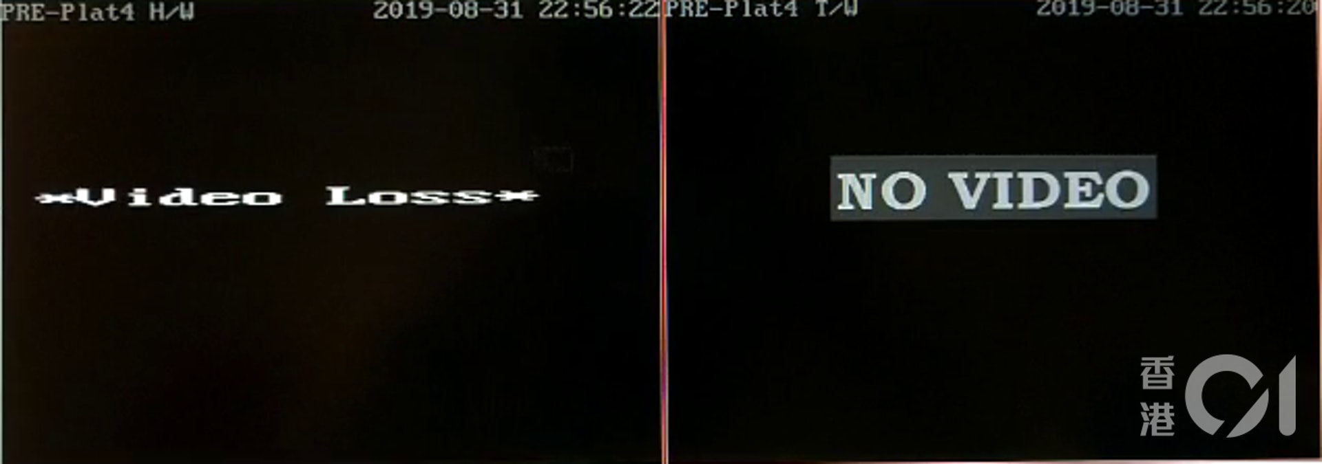 另一個CCTV則於事發時已受損,未能錄低過程。(太子站CCTV截圖) 另一個CCTV則於事發時已受損,未能錄低過程。(太子站CCTV截圖)