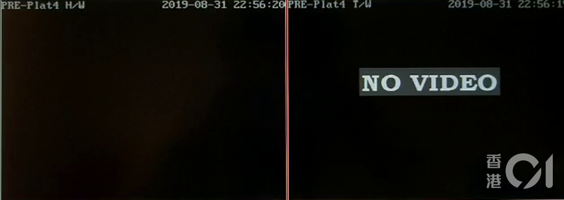 另一個CCTV則於事發時已受損,未能錄低過程。(太子站CCTV截圖) 另一個CCTV則於事發時已受損,未能錄低過程。(太子站CCTV截圖)