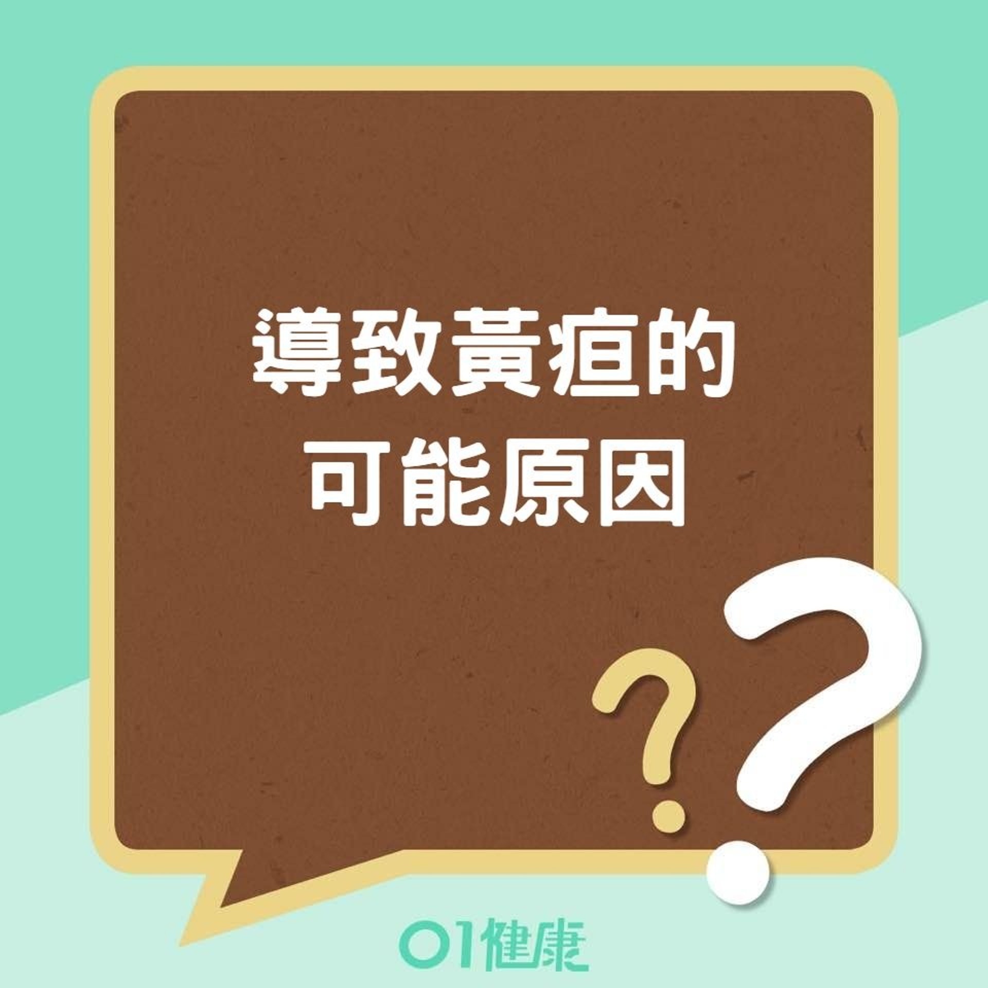 導致黃疸的可能原因(01製圖) 導致黃疸的可能原因(01製圖)