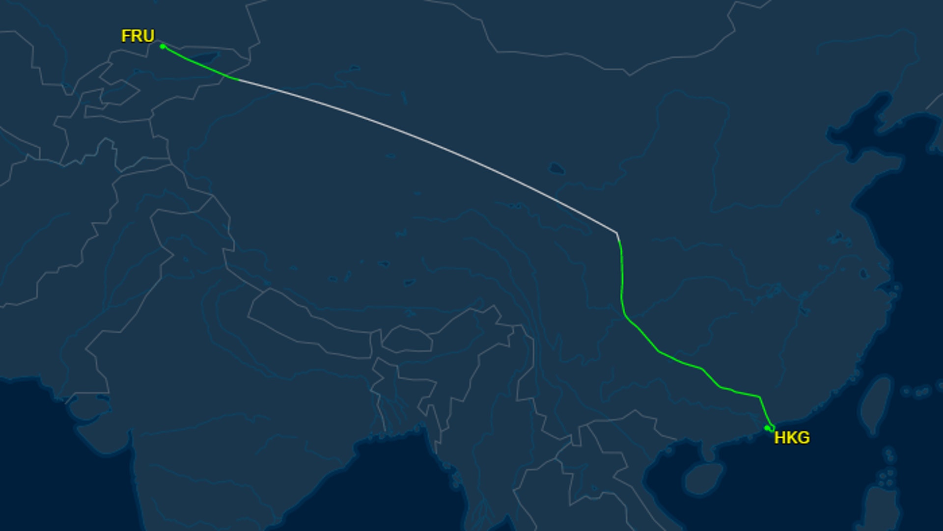 一架由香港起飛的土耳其航空貨機墜毀,現時至少20人死。(截圖至flightaware) 一架由香港起飛的土耳其航空貨機墜毀,現時至少20人死。(截圖至flightaware)