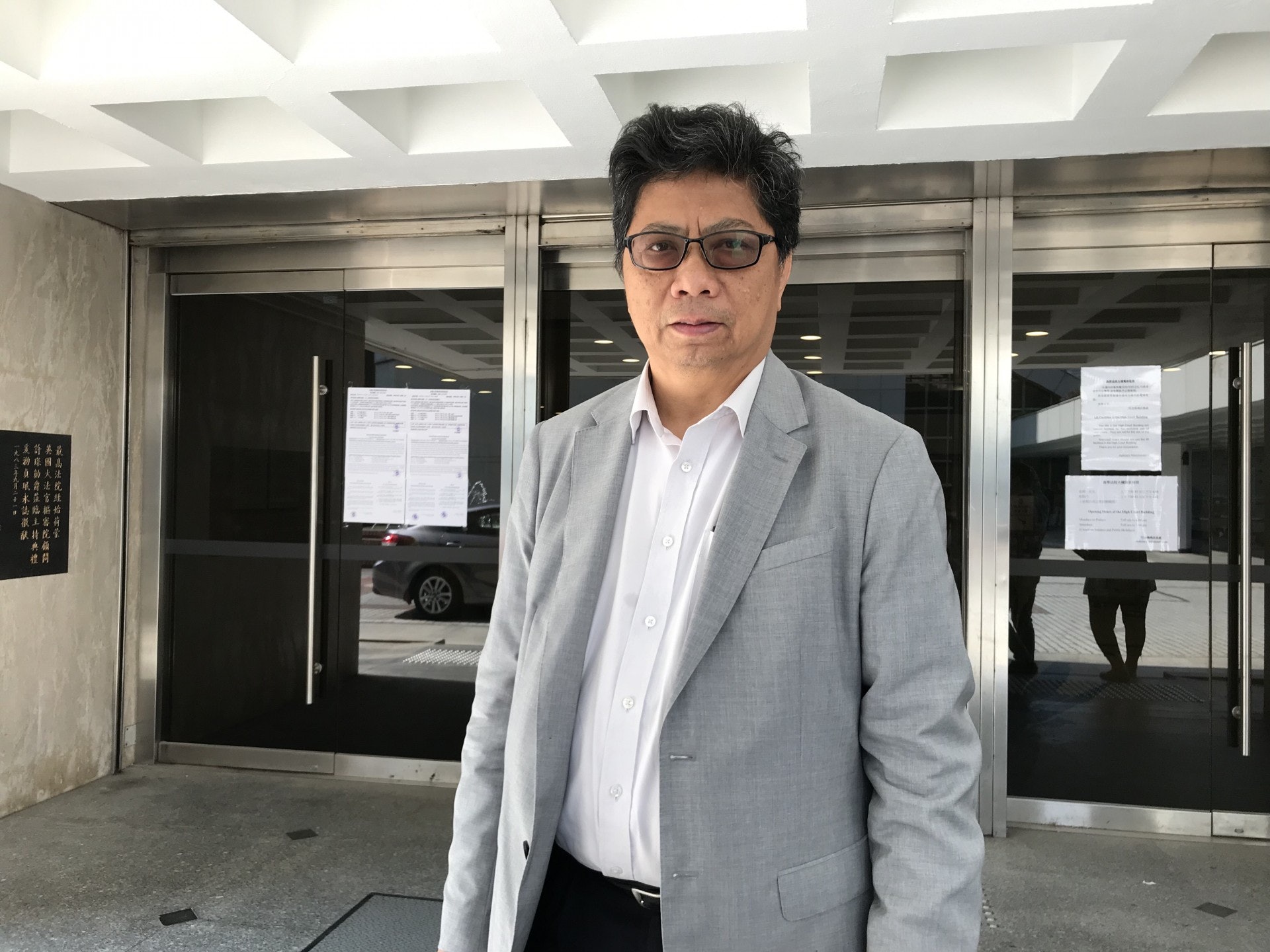 記協主席楊健興對法庭豁免新聞報道表示歡迎。(李慧娜攝) 記協主席楊健興對法庭豁免新聞報道表示歡迎。(李慧娜攝)