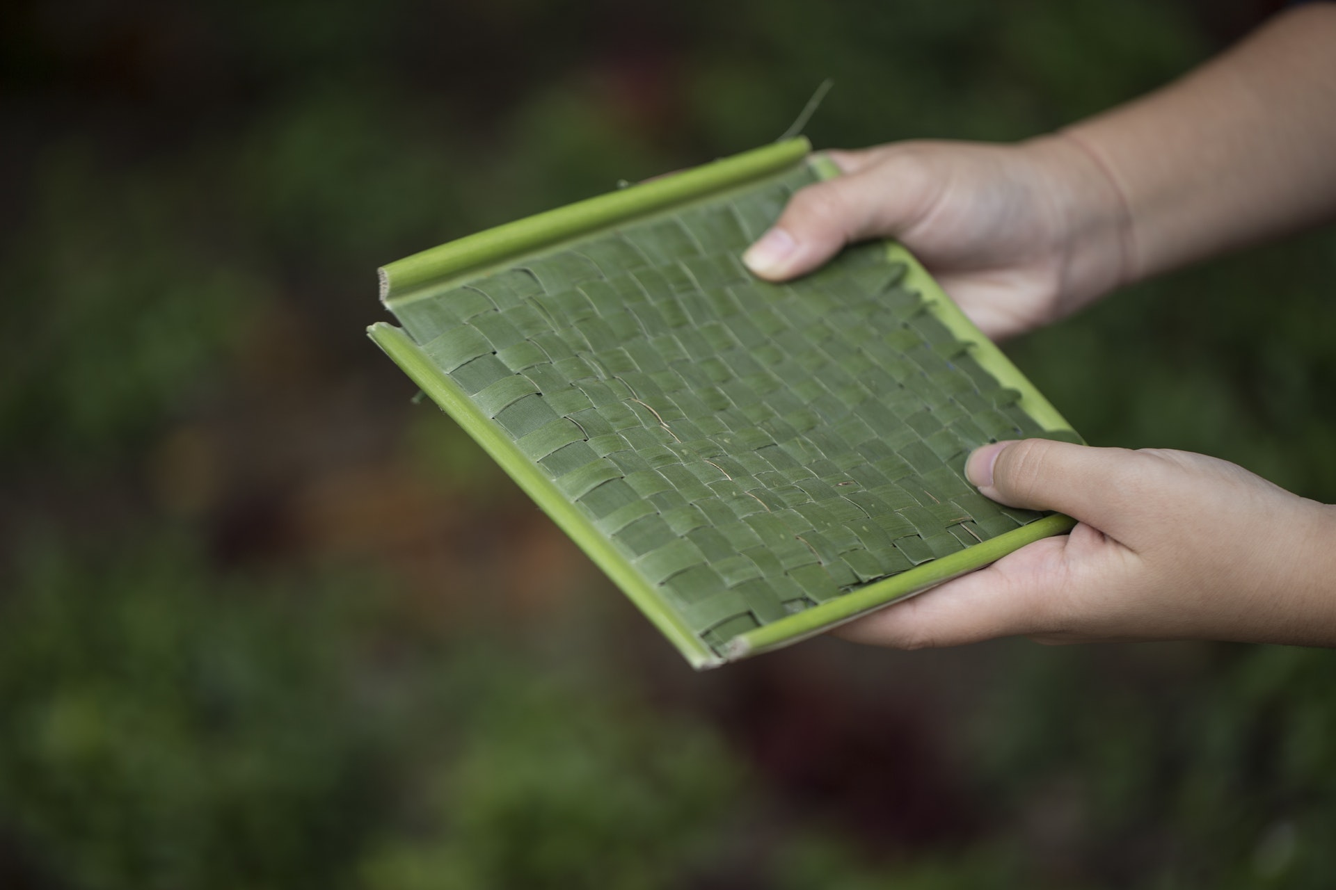 「蕉織」以傳統的編織方式為柔軟的葉子加固,發揮了傳統技術對現代環保生活的想像力。 「蕉織」以傳統的編織方式為柔軟的葉子加固,發揮了傳統技術對現代環保生活的想像力。