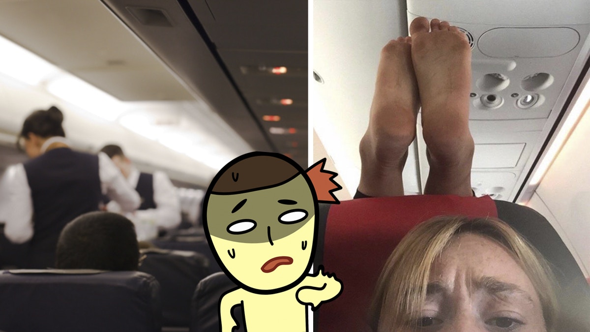 女網民搭飛機椅背遭人晾腳勁噁心　網民獻計：打乞嚏口水鼻水齊發
