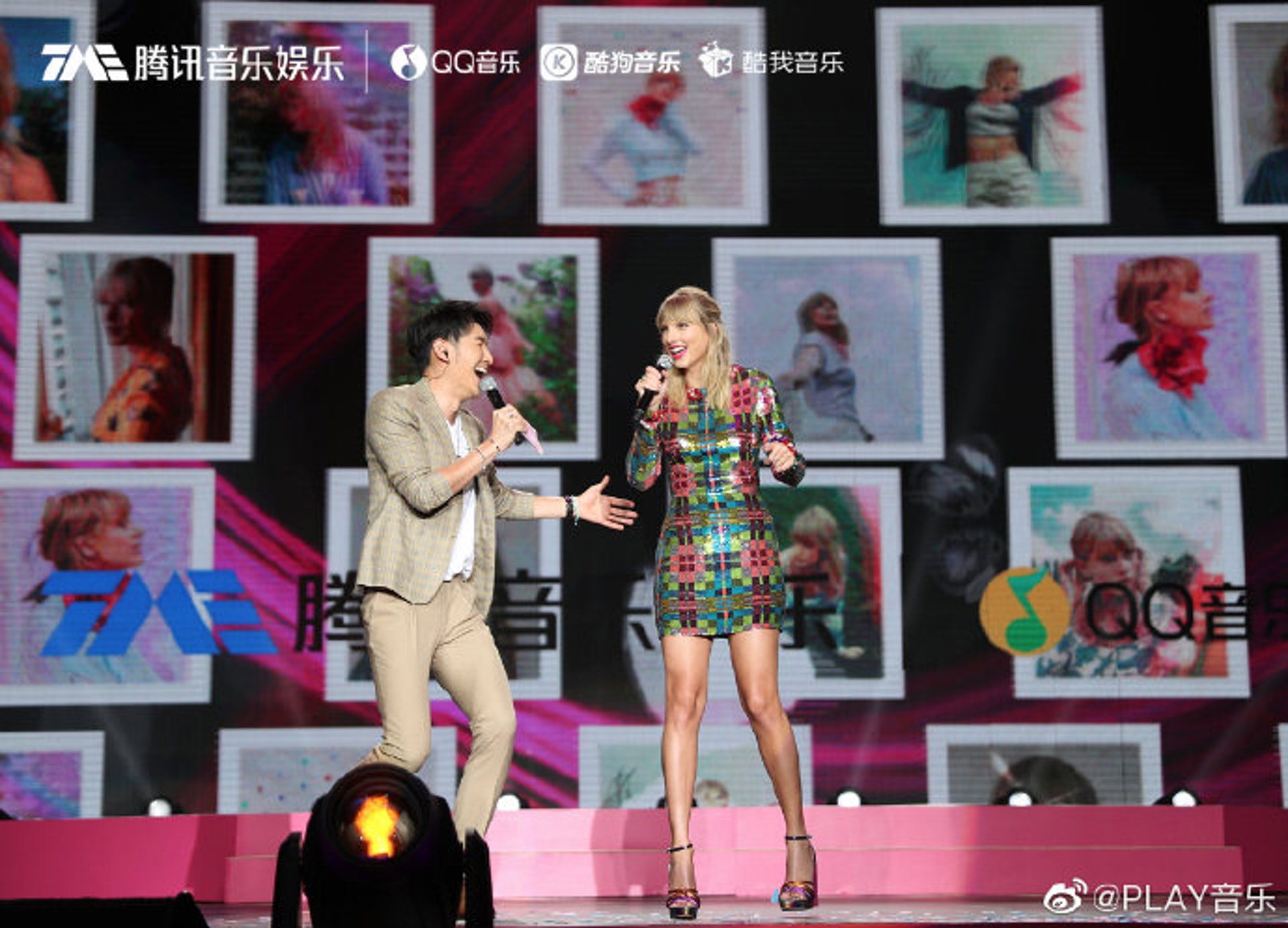 Taylor Swift日前在廣州辦粉絲見面會。(PLAY音樂@微博) Taylor Swift日前在廣州辦粉絲見面會。(PLAY音樂@微博)