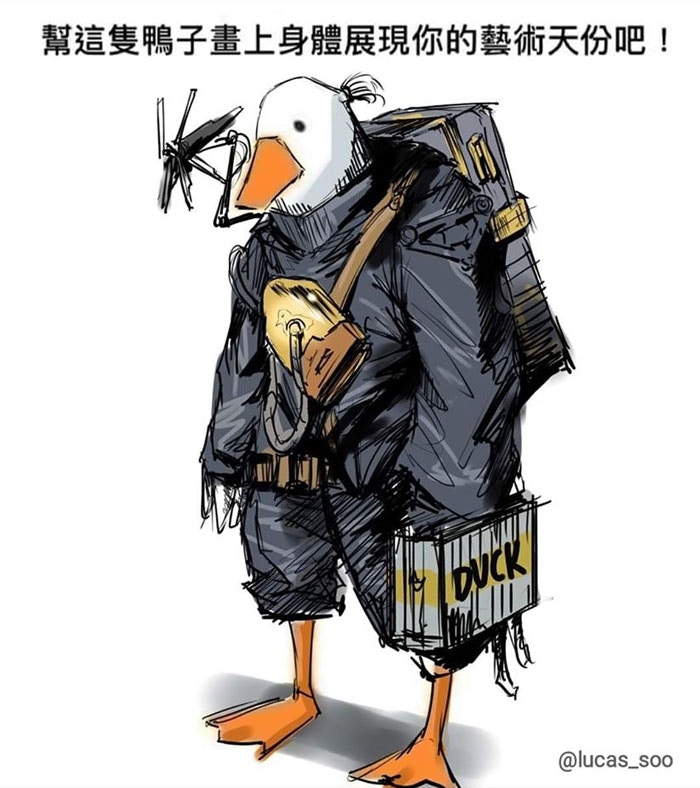 高手在民間】網瘋傳「為鴨畫身」挑戰千奇百趣形象引網民笑爆