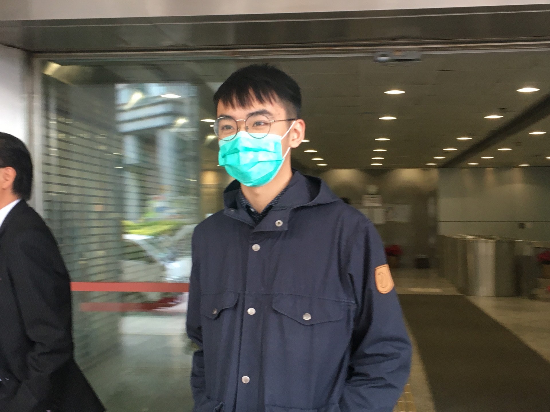 被告陳栢傑被控於6月12日示威活動中襲擊警員。(馮家淇攝) 被告陳栢傑被控於6月12日示威活動中襲擊警員。(馮家淇攝)