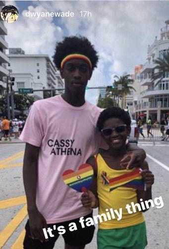 除了韋迪夫婦之外，大兒子Zaire（左）一樣支持弟弟Zion。（韋迪instagram）