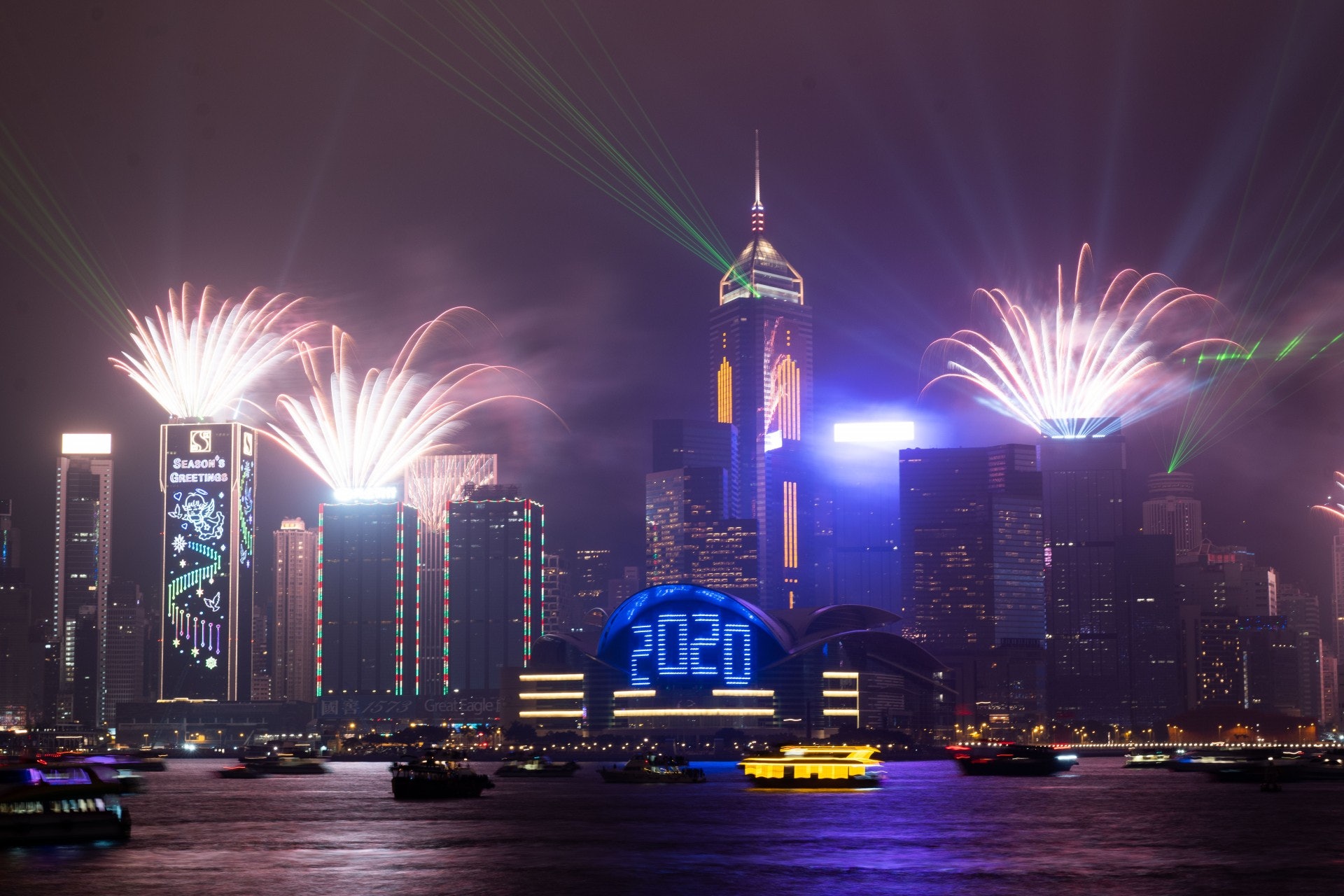 旅發局推出加強版幻彩詠香江,迎接2020年。(旅發局提供圖片) 旅發局推出加強版幻彩詠香江,迎接2020年。(旅發局提供圖片)