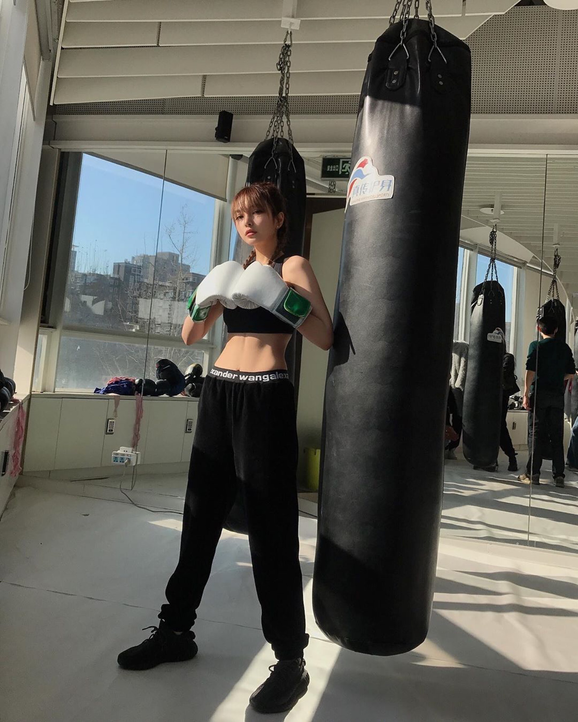 周揚青分享打拳照。 (IG@gracechowwwww) 周揚青分享打拳照。 (IG@gracechowwwww)