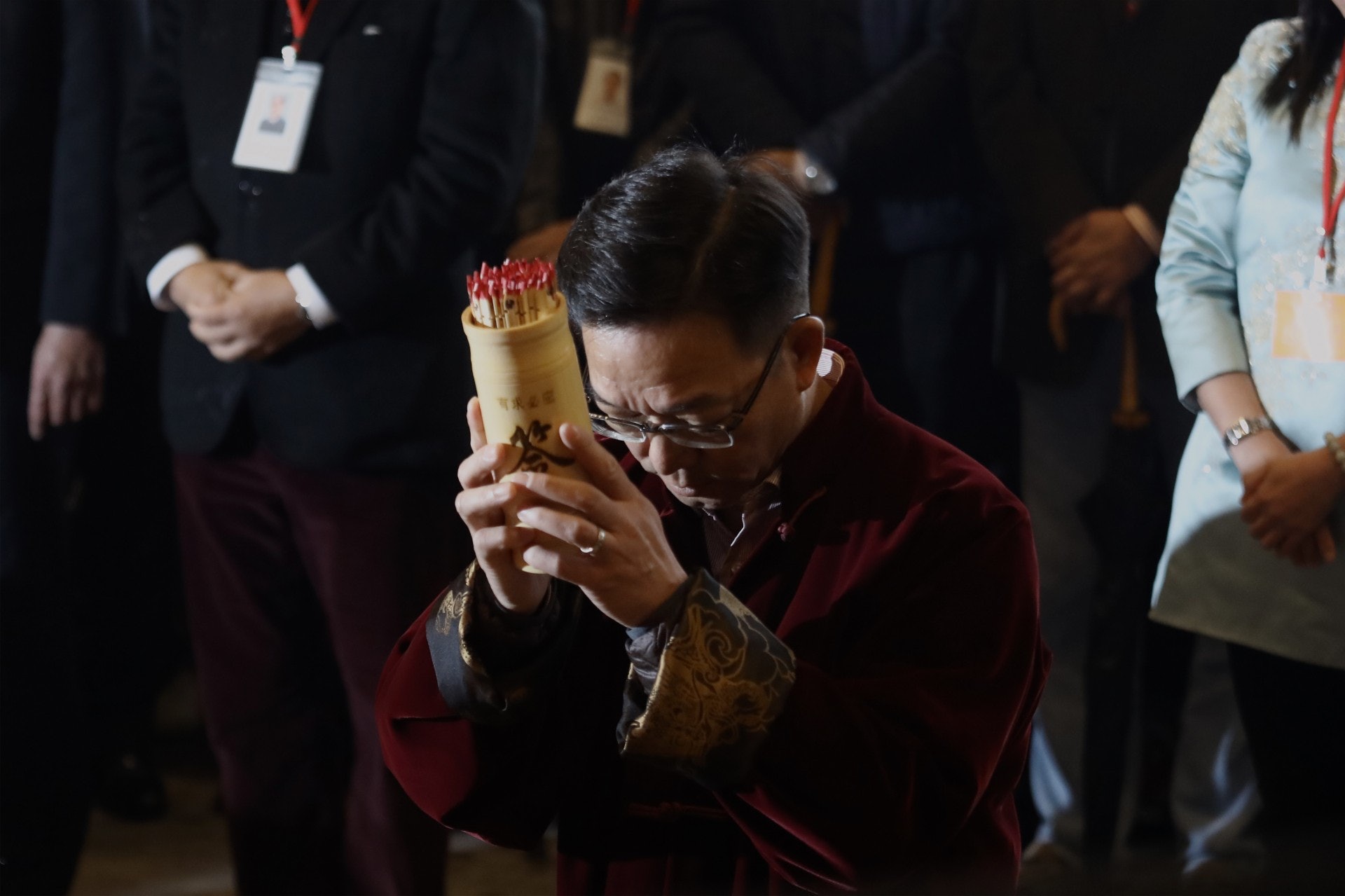 劉業強為香港求得92號中籤。(盧翊銘攝) 劉業強為香港求得92號中籤。(盧翊銘攝)
