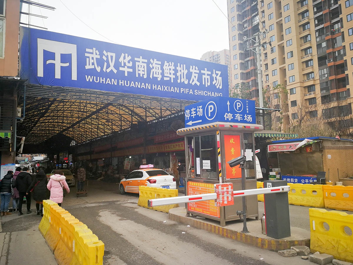 官方公布武漢肺炎疫情，爆發自華南海鮮市場。（中新社）