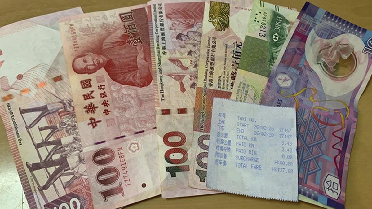 的士司機找錢疑100元台幣扮港幣港媽拖仔女趕落車返屋企先發覺