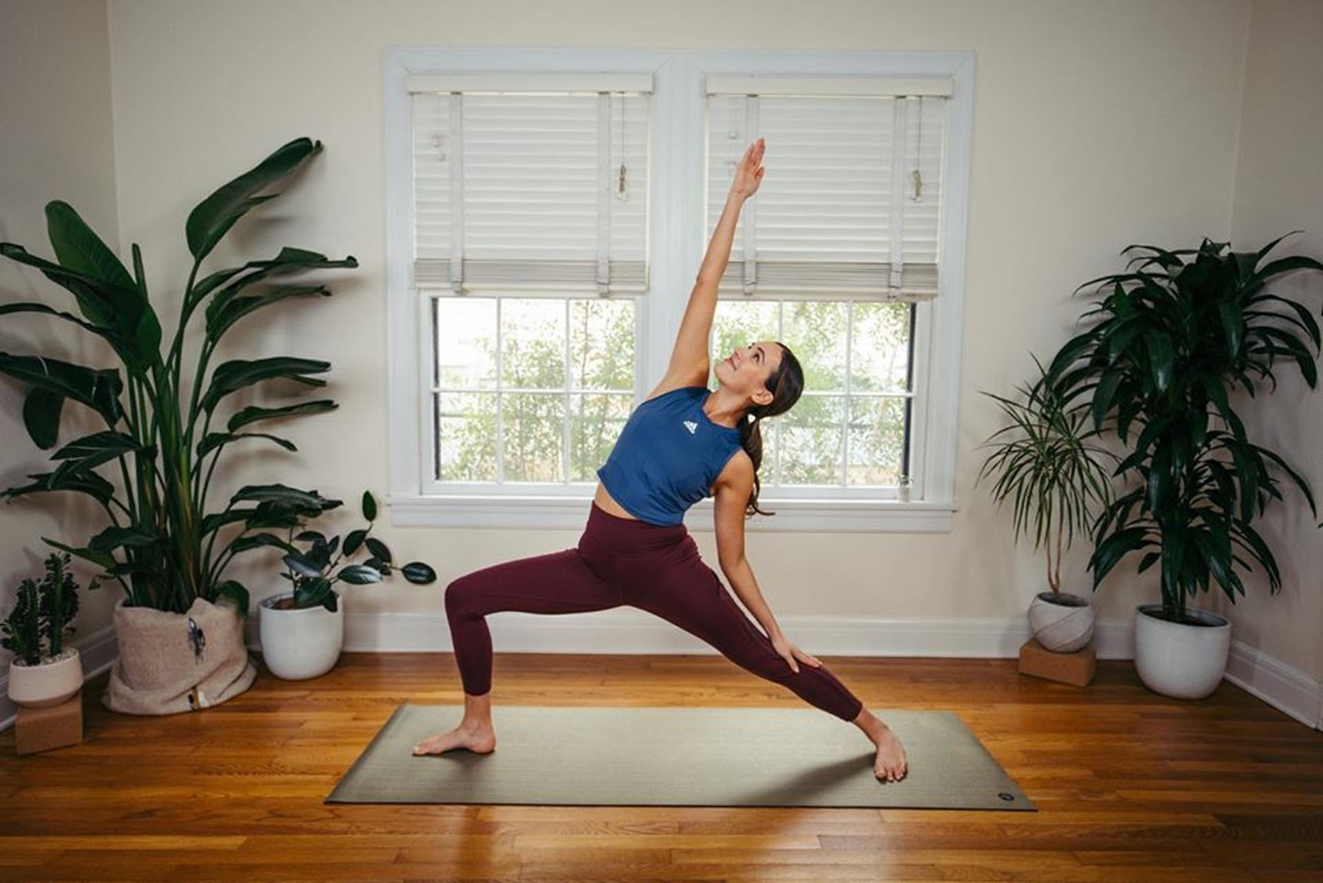 只需一張瑜珈墊，即使是運動「初哥」也能在家中輕鬆運動。（Yoga With Adrien@Facebook）