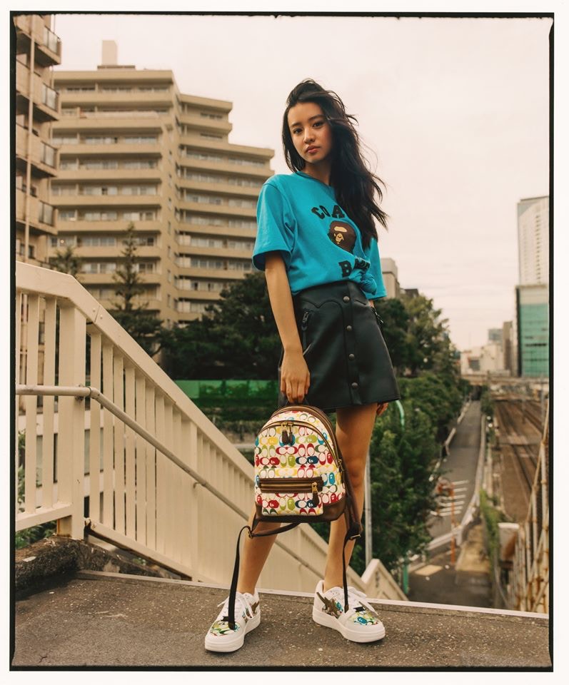 COACH - 木村光希 ちゃん着用！Sサイズ COACH X BAPE コラボ Tシャツ BAPE®X COACH】猿人坐馬車？木村光希代言美日文化撞擊的火花