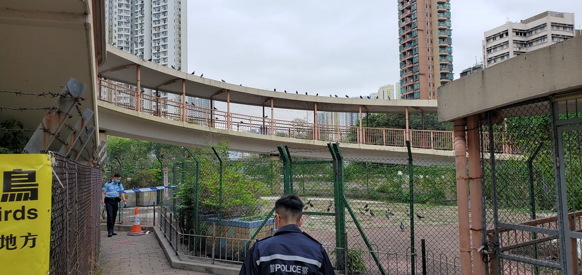警員其後到場調查。(讀者林先生提供) 警員其後到場調查。(讀者林先生提供)