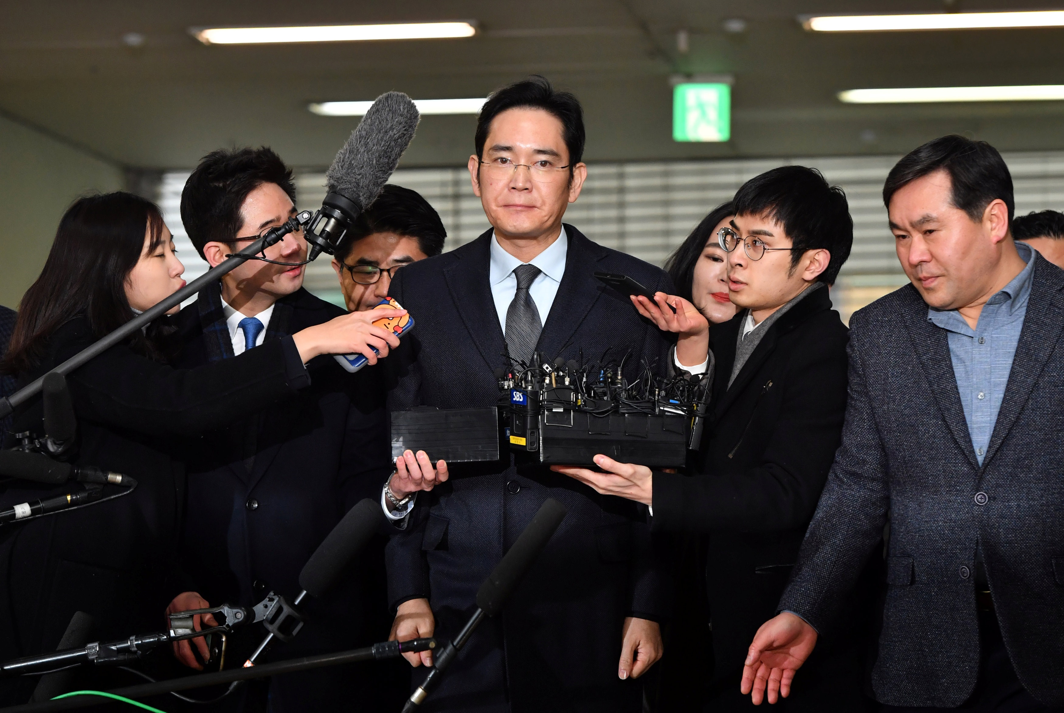 韓國法院今日（17日）凌晨簽發對三星電子副會長兼接班人李在鎔的逮捕令。（路透社）