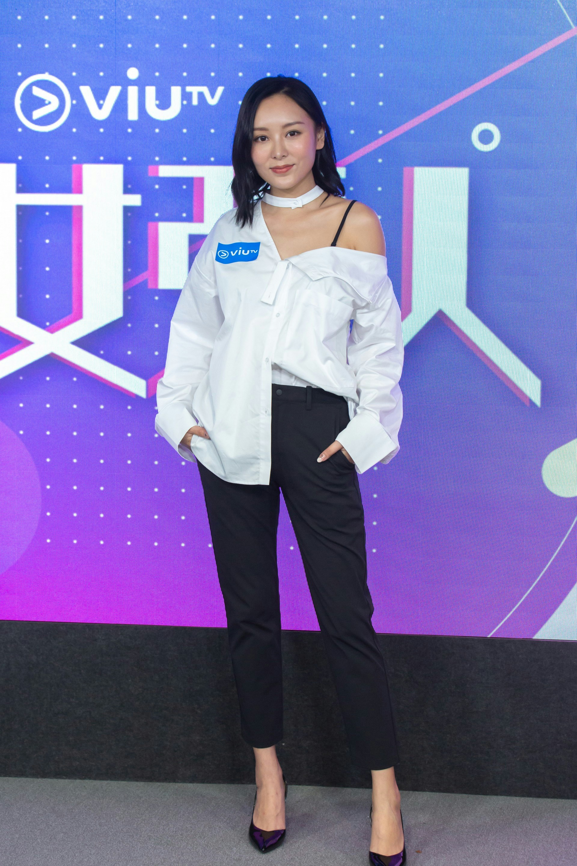 Jeana出席ViuTV新劇《熟女強人》拜神儀式。（葉志明攝）