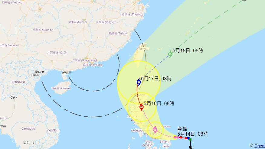 強颱風黃蜂料周日入港800公里範圍後急轉彎 下周初有大驟雨 強颱風黃蜂料周日入港800公里範圍後急轉彎 下周初有大驟雨