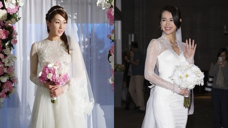 兩大花旦婚禮比拼 鍾嘉欣簡約vs 胡杏兒豪氣