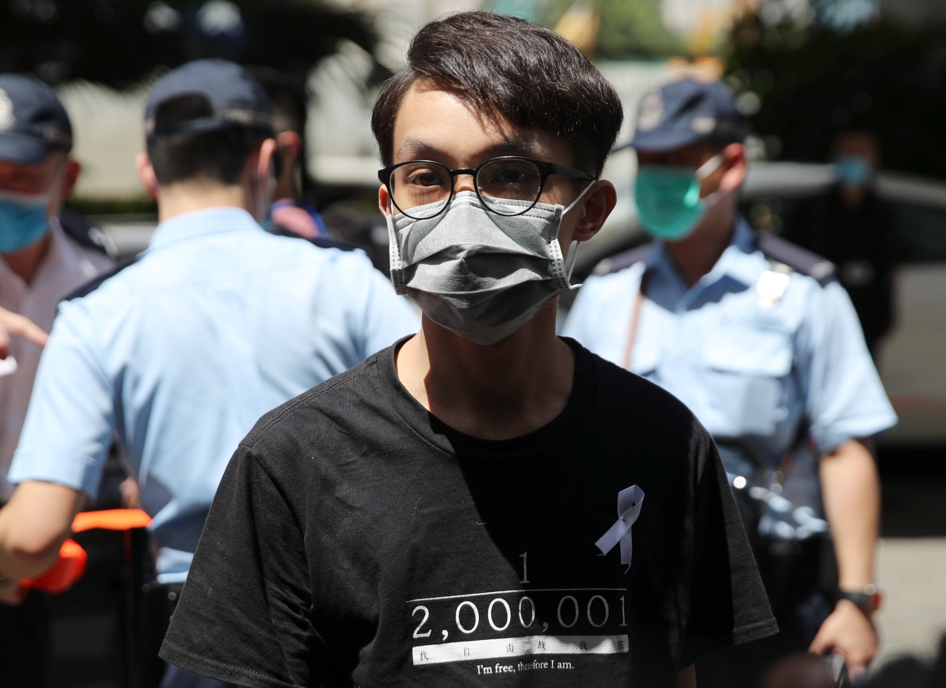 陳皓桓涉國慶及10月20日遊行的案件。(余俊亮攝)