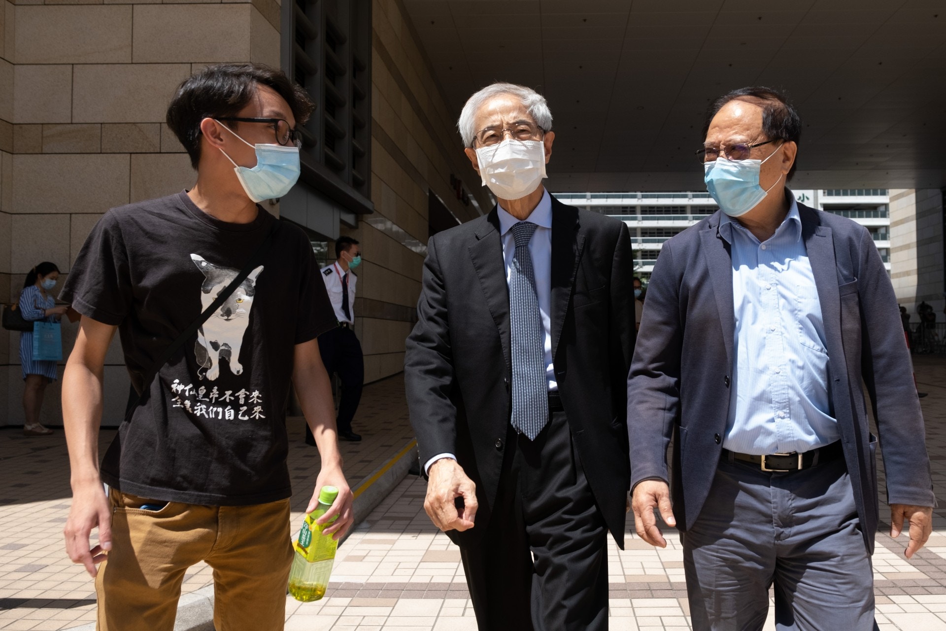 陳皓桓、李柱銘及楊森。(梁鵬威攝)