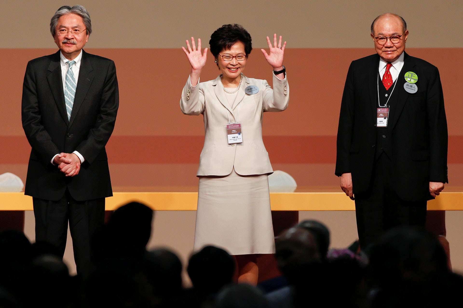 林鄭月娥當選成為下一屆行政長官。(視覺中國) 林鄭月娥當選成為下一屆行政長官。(視覺中國)