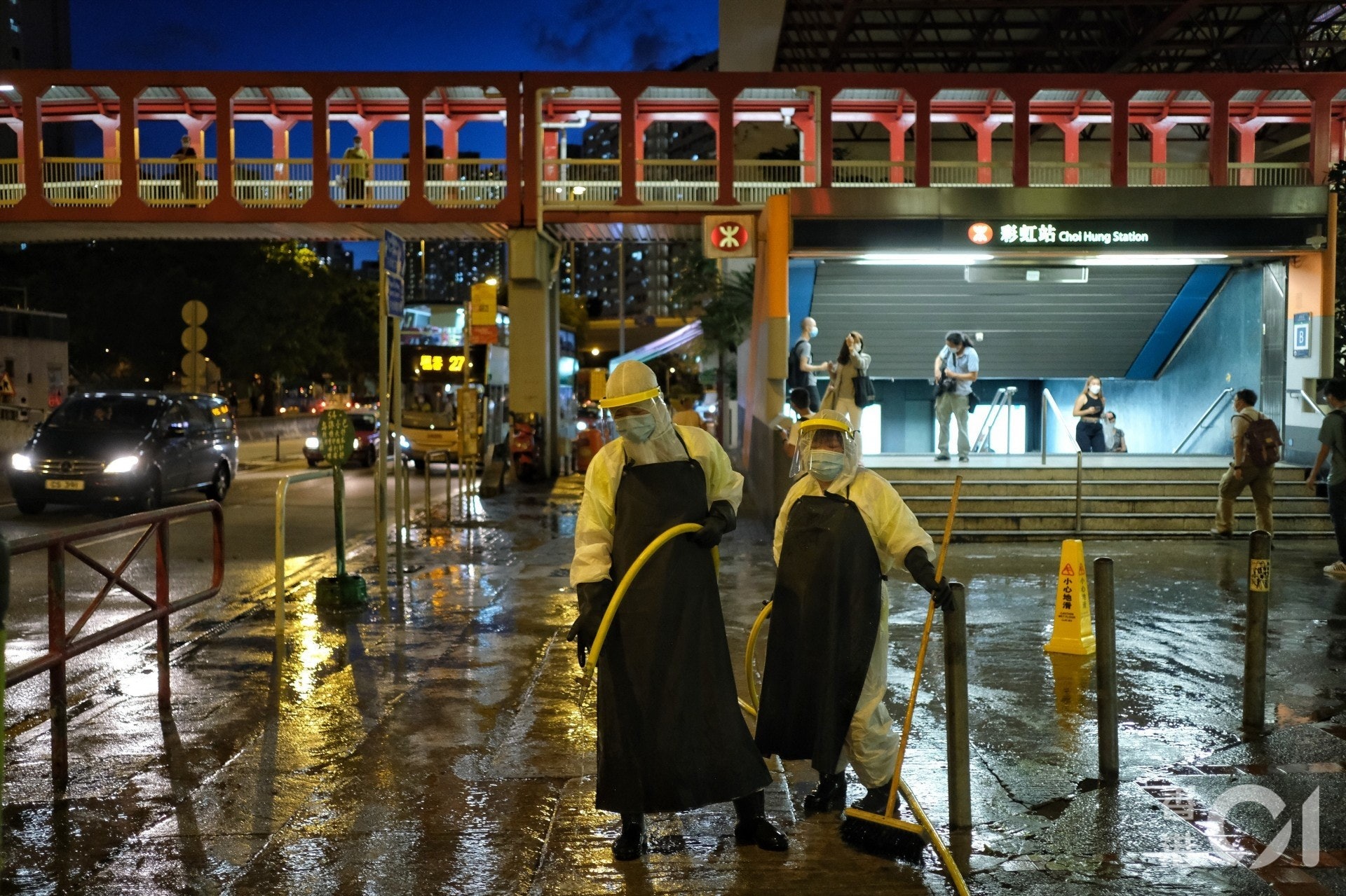 食環署昨日提早關閉牛池灣街市,以全面清潔消毒。(資料圖片/羅君豪攝) 食環署昨日提早關閉牛池灣街市,以全面清潔消毒。(資料圖片/羅君豪攝)