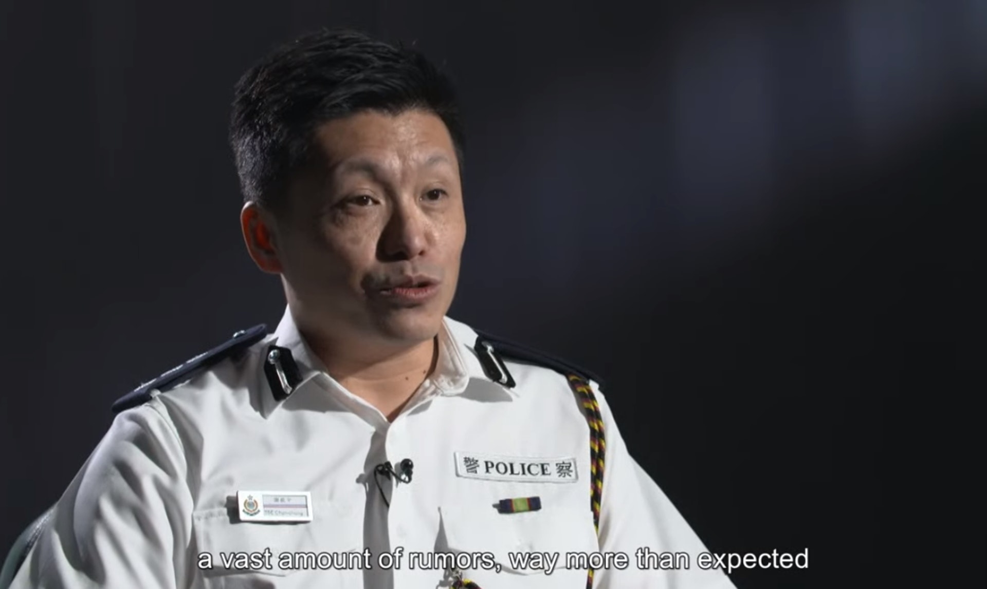 謝振中則表示,很多警員的家人被「起底」。 謝振中則表示,很多警員的家人被「起底」。