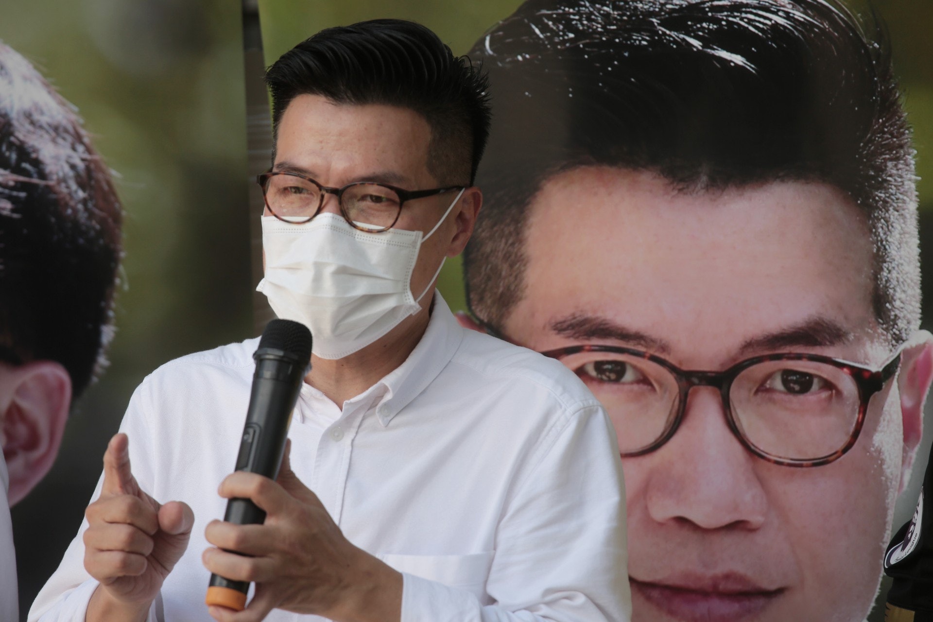 范國威感激初選主辦者,直言民主派、本土派很辛苦才爭取到初選。(李澤彤攝) 范國威感激初選主辦者,直言民主派、本土派很辛苦才爭取到初選。(李澤彤攝)