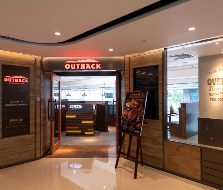 有確診者曾到訪尖沙咀中心Outback。（Outback 官方網頁）