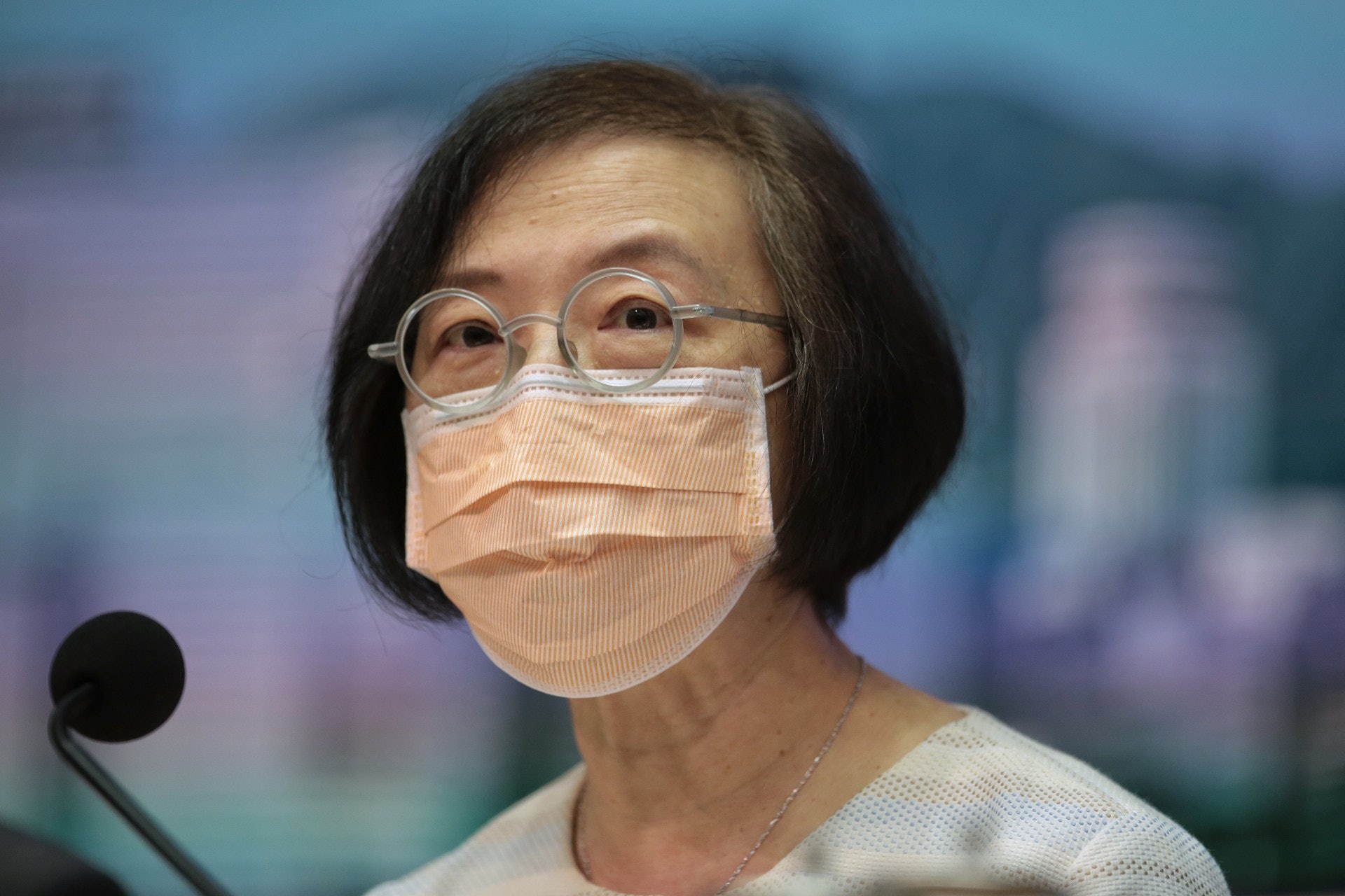 陳肇始表示,將進一步擴大檢測計劃。(李澤彤攝) 陳肇始表示,將進一步擴大檢測計劃。(李澤彤攝)