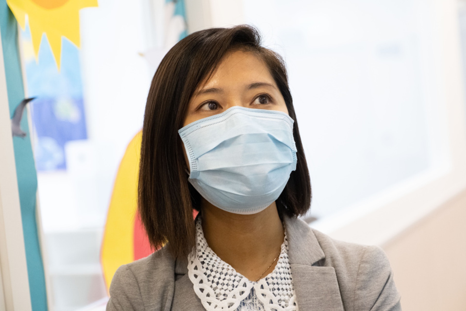 德萃小學校長高思敏認為,線上課堂除了要建立師生關係,亦要公布網課的規定。(盧翊銘攝) 德萃小學校長高思敏認為,線上課堂除了要建立師生關係,亦要公布網課的規定。(盧翊銘攝)