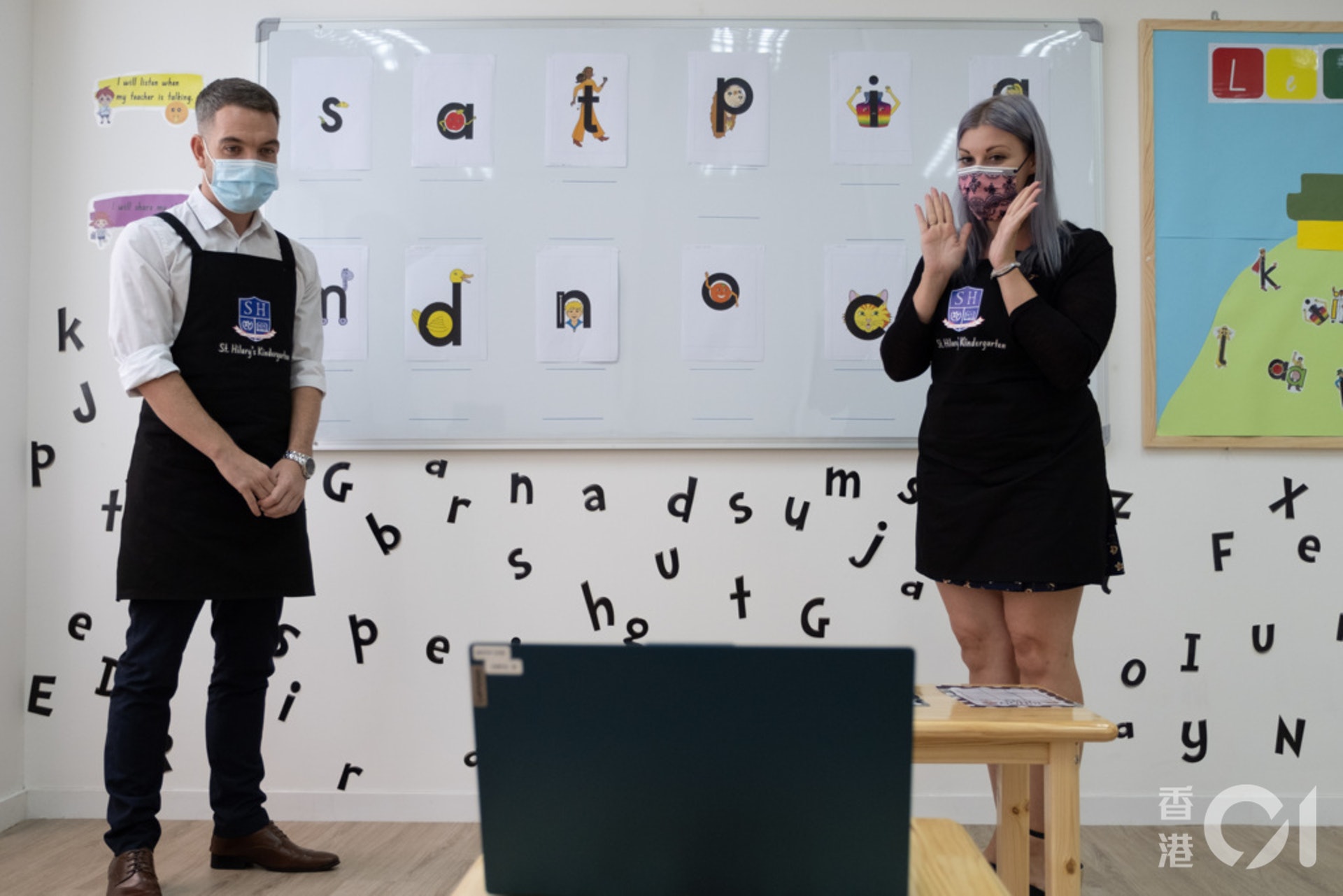 德萃幼稚園部每周是故事閱讀、周三則上認字課。(盧翊銘攝) 德萃幼稚園部每周是故事閱讀、周三則上認字課。(盧翊銘攝)