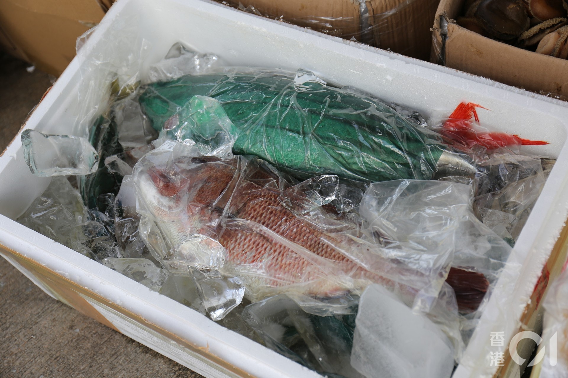 海關指最近數次行動均為雜貨形式,運送一些貴價食材。(黃穎津攝) 海關指最近數次行動均為雜貨形式,運送一些貴價食材。(黃穎津攝)