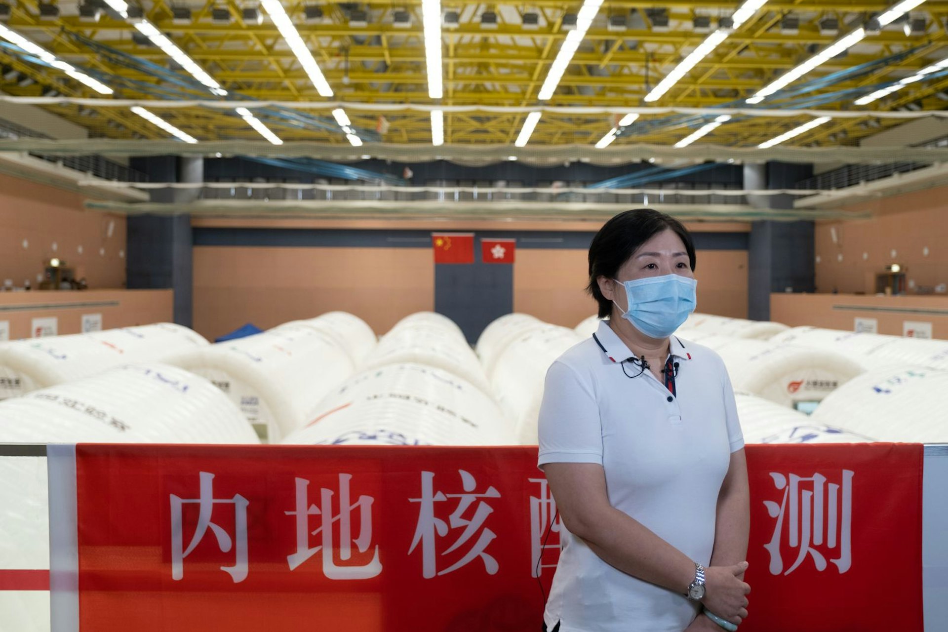 由暨南大學附屬第一醫院調派來港的醫學檢測主任李珉珉。(香港01記者攝) 由暨南大學附屬第一醫院調派來港的醫學檢測主任李珉珉。(香港01記者攝)