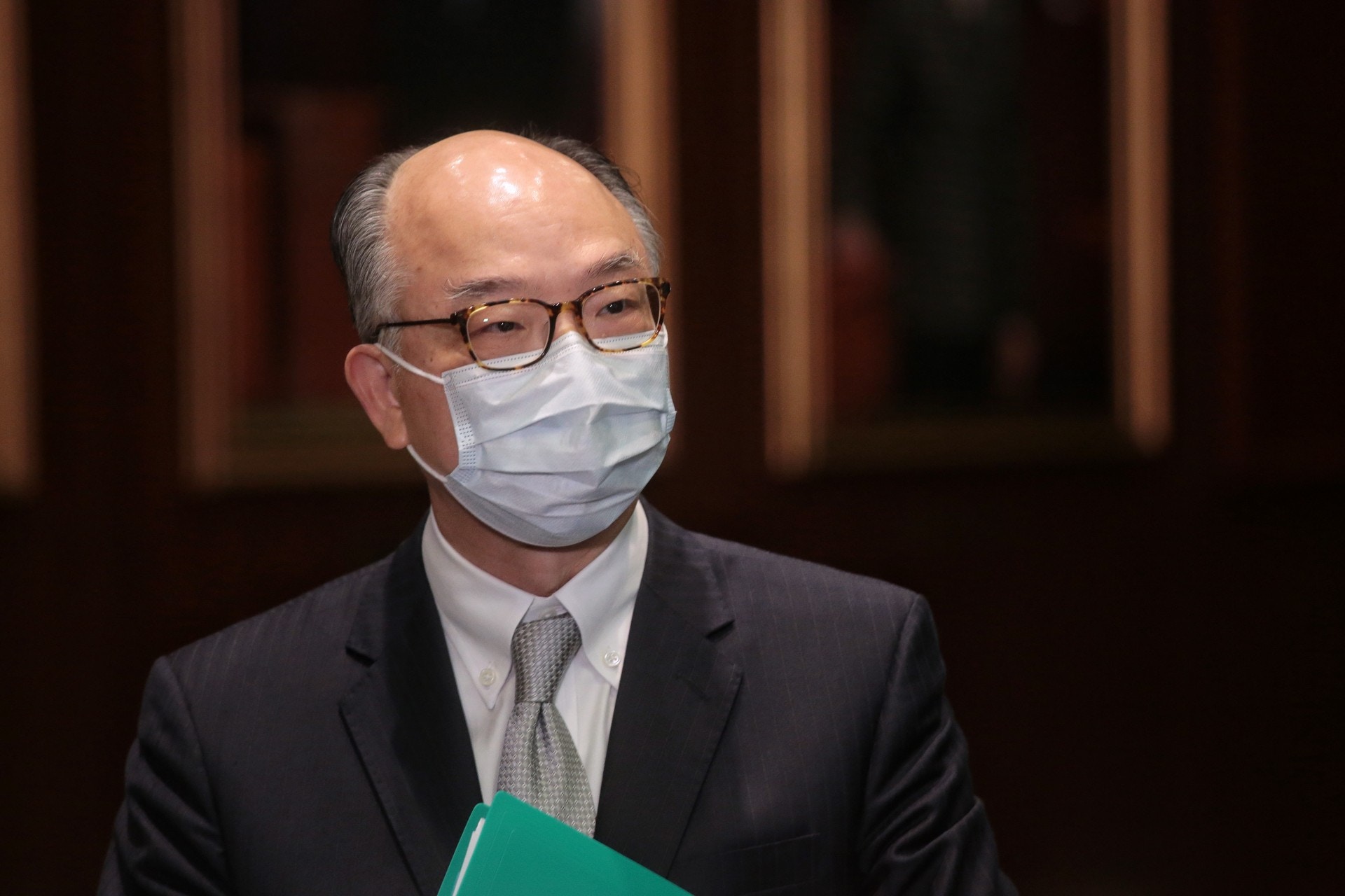 運輸及房屋局局長陳帆指，暫時未能預計事故對沙中線項目的影響。（李澤彤攝）