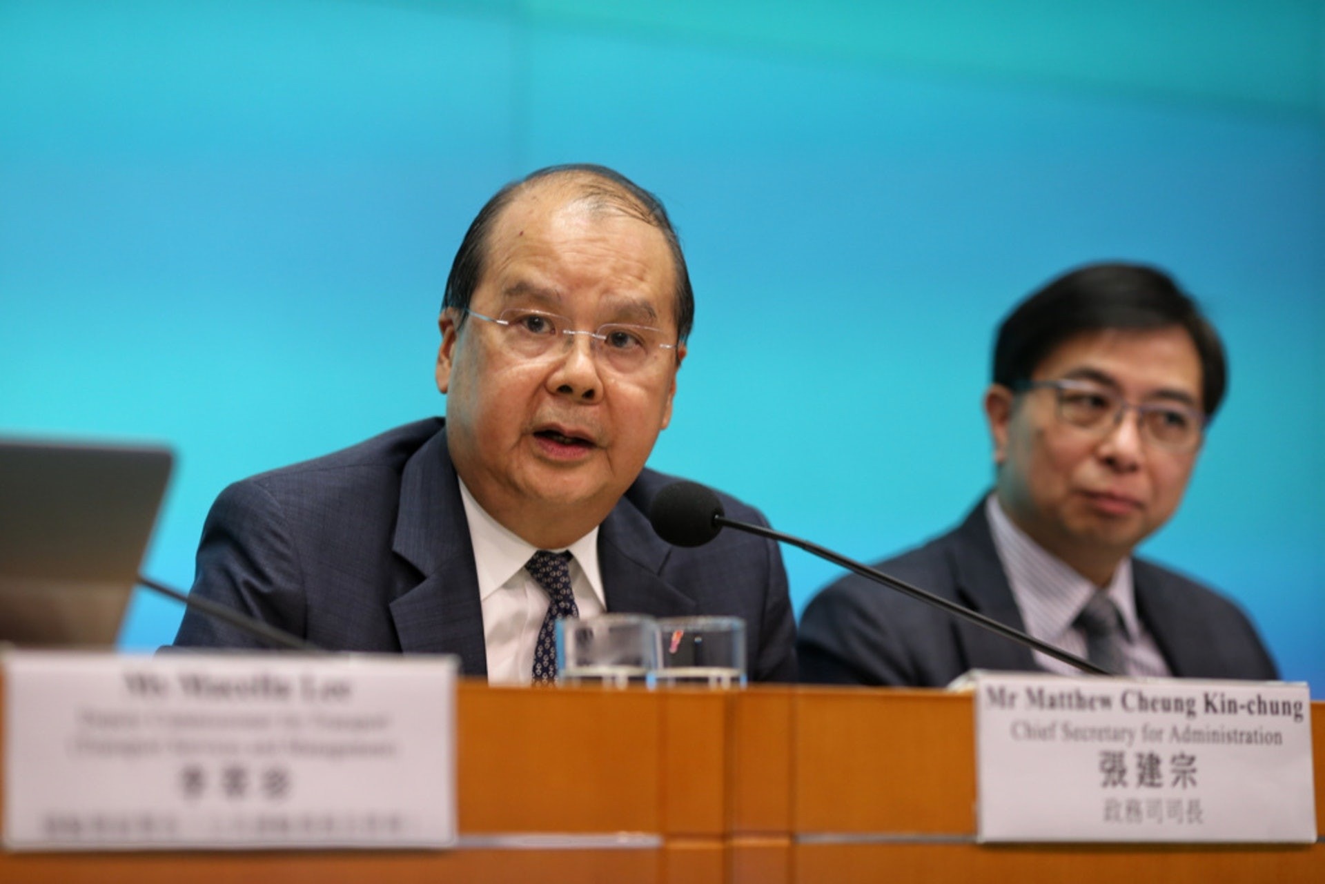 政務司司長張建宗今日（21日）下午與德國駐港總領事Dieter Lamlé在政府總部會面，強烈反對任何司法管轄區假借不同名義收留罪犯。（資料圖片）