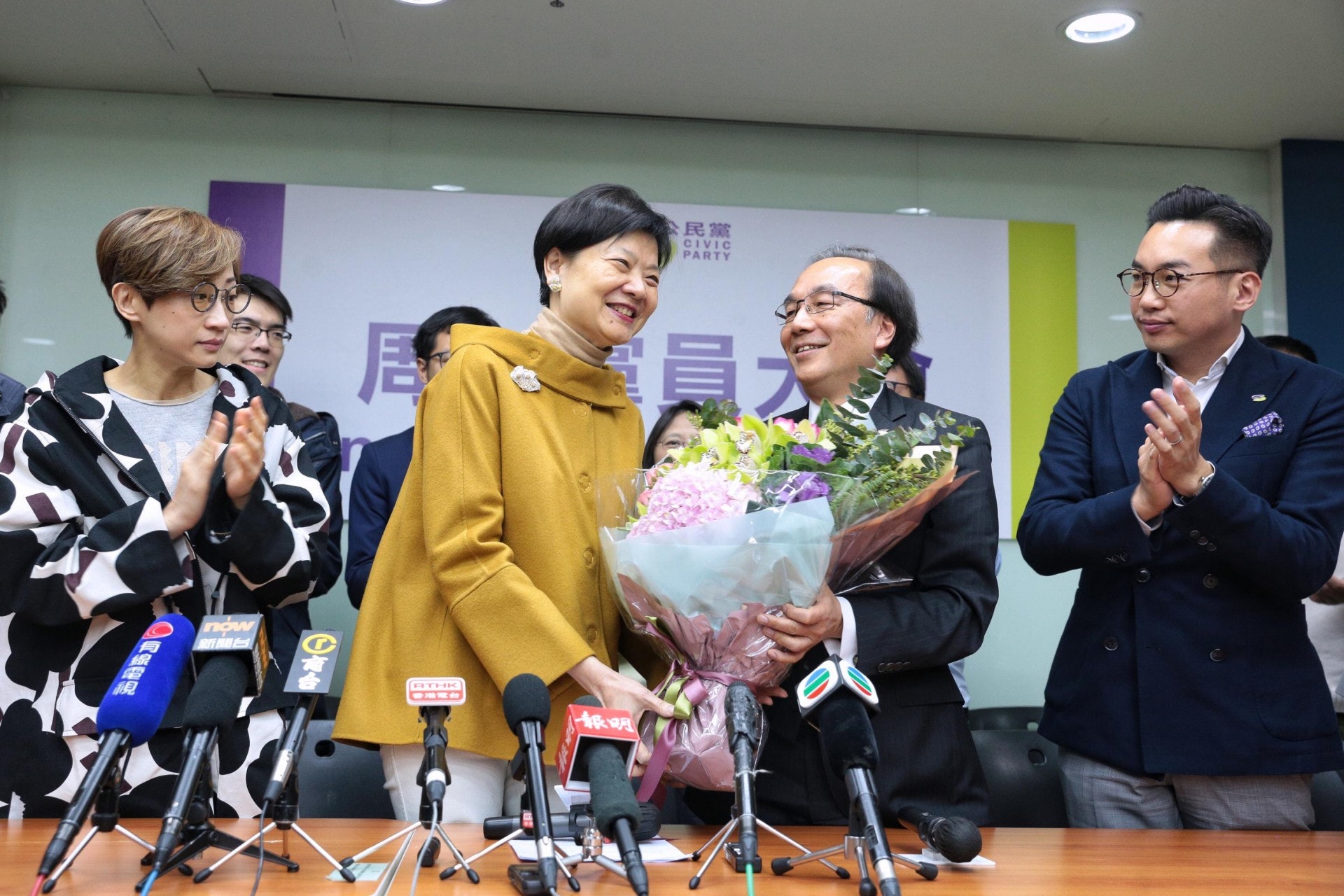 梁家傑於2018年接替余若薇出任黨主席。(羅君豪攝/資料圖片) 梁家傑於2018年接替余若薇出任黨主席。(羅君豪攝/資料圖片)