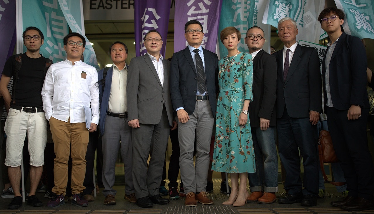 九名被告被控妨擾罪的案件,控方證人多達90人。(余俊亮攝) 九名被告被控妨擾罪的案件,控方證人多達90人。(余俊亮攝)