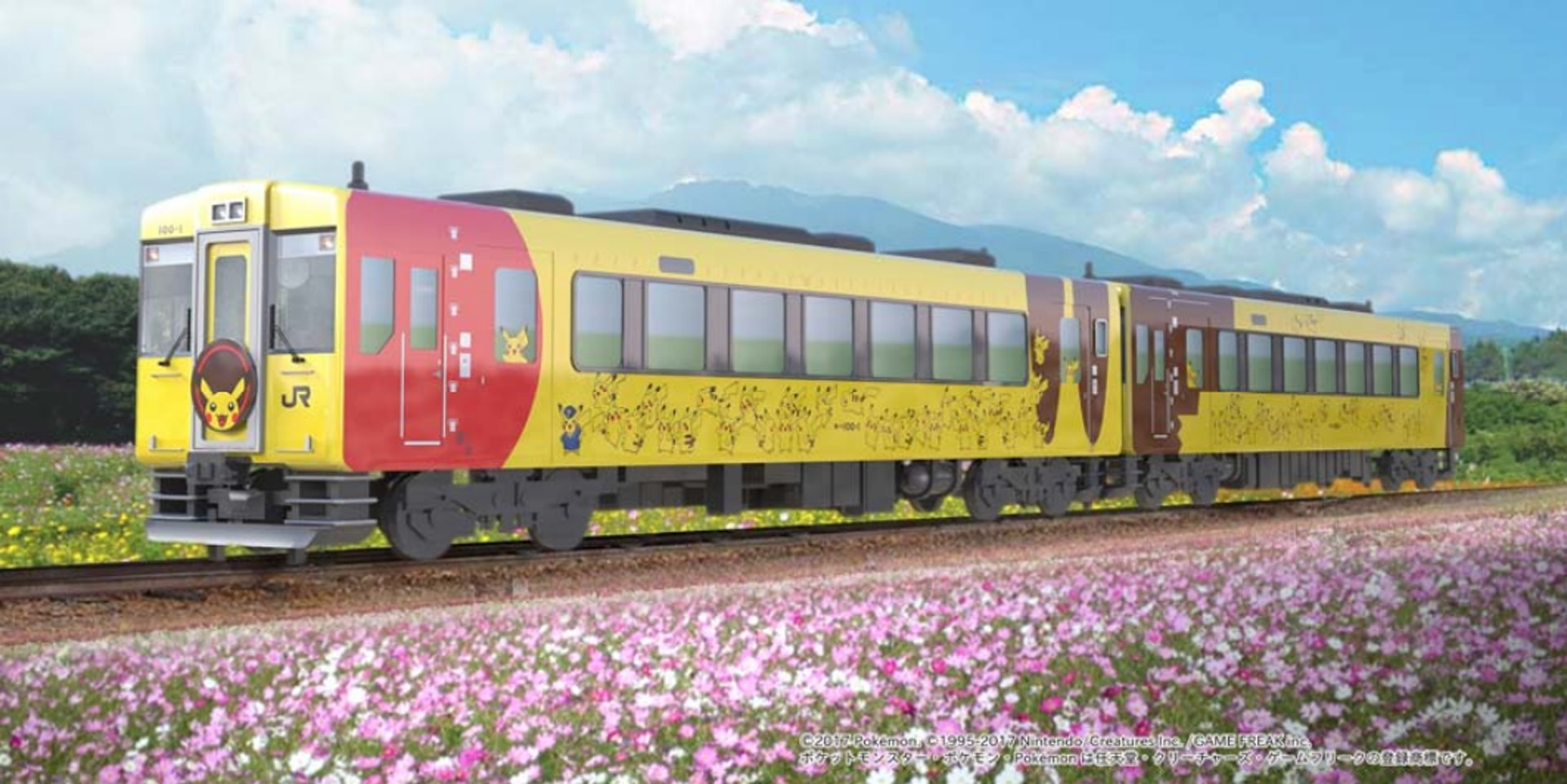 JR東日本近日發布以比卡超為主題的「Pokemon with You」火車新設計。(JR東日本圖片) JR東日本近日發布以比卡超為主題的「Pokemon with You」火車新設計。(JR東日本圖片)
