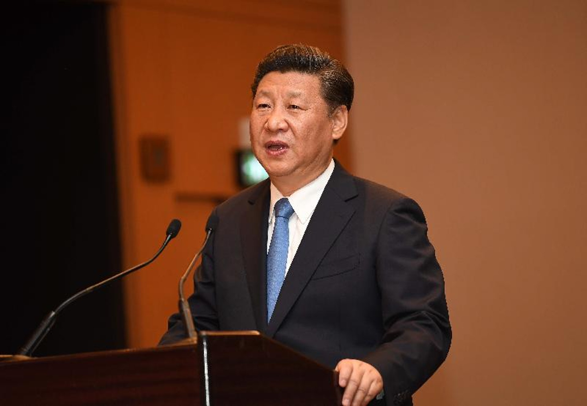 習近平表示,中央對本屆政府的工作是高度肯定,特別是穩妥處理重大政治法律問題,有效打擊了港獨勢力。(政府新聞處) 習近平表示,中央對本屆政府的工作是高度肯定,特別是穩妥處理重大政治法律問題,有效打擊了港獨勢力。(政府新聞處)
