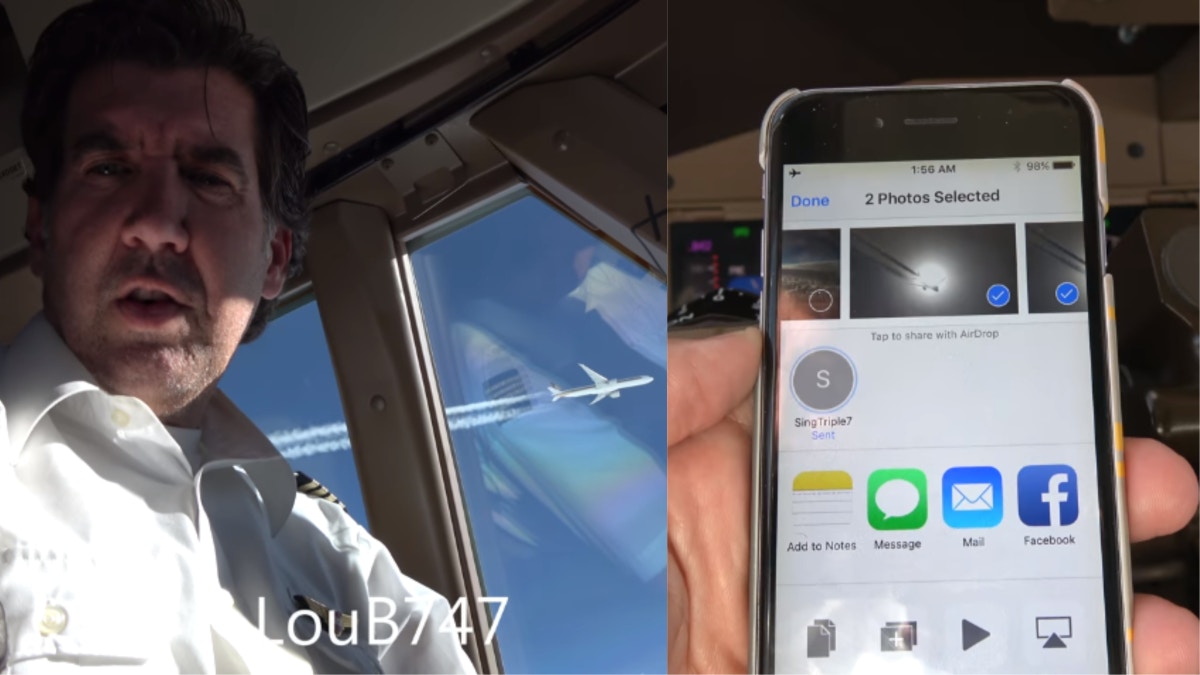 3萬呎高空相隔千呎之外兩機長開AirDrop傳相網民質疑是廣告