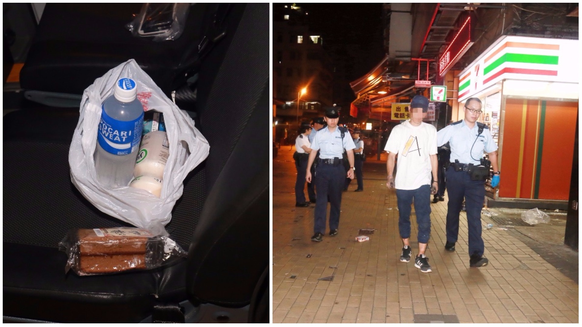 Cap帽男偷便利店貨圖踏單車逃走　醒目職員當場截停