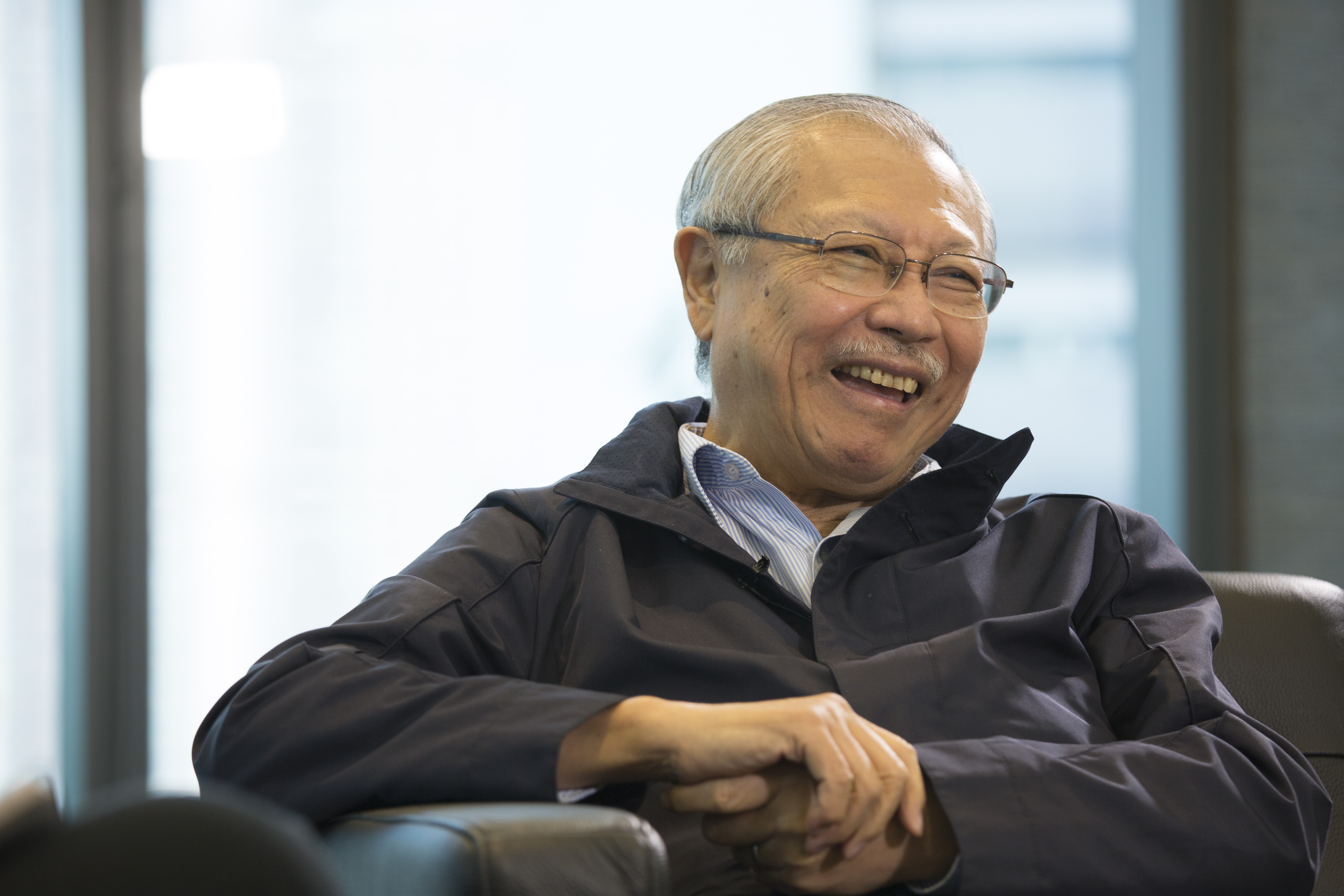 孫明揚表示：「民主在香港的真正起步是雨傘運動，那時候香港所有人都醒覺，大家口邊都掛着『民主』兩個字，開始影響大家的心。以前大家對民主、選舉不太關心，所以現在開始踏出民主第一步，我覺得是好事。」（鄭劍鋒攝）