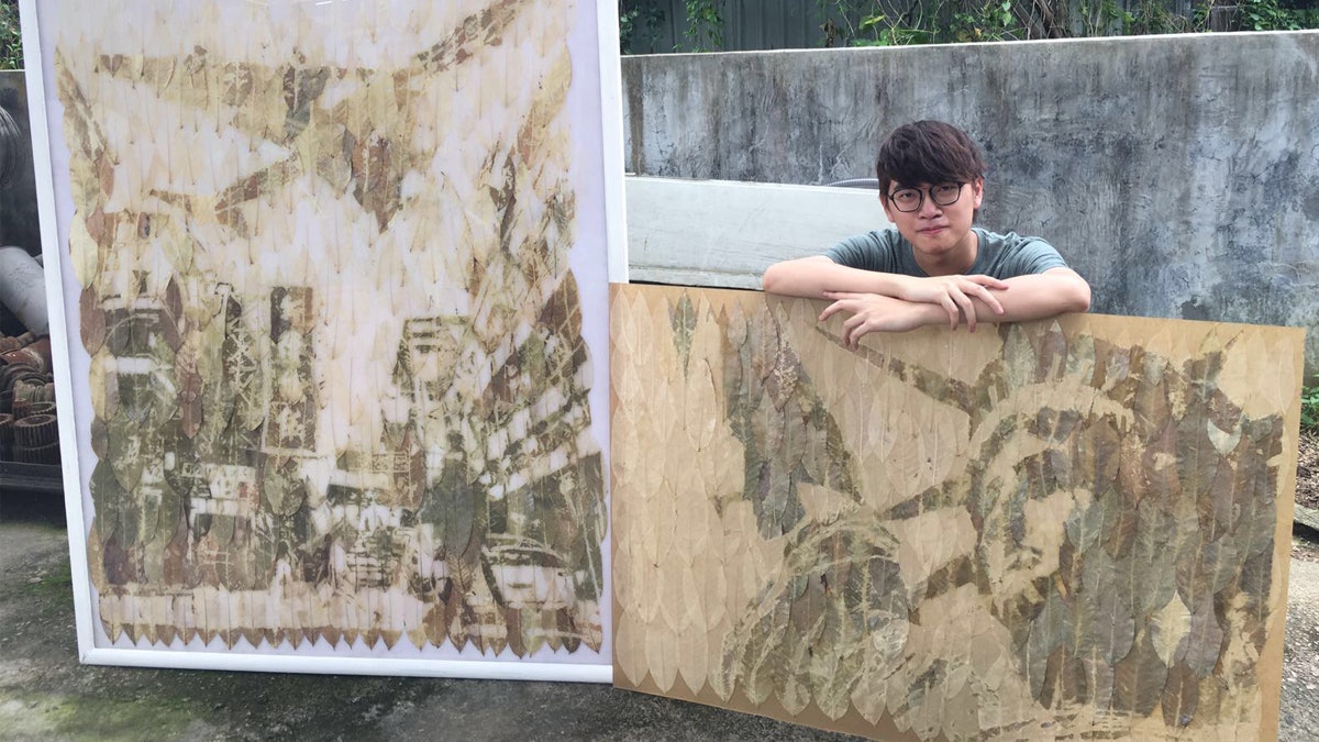 90後香港仔熱血追藝術夢 辭職投入搞創作 落葉砌出舊啟德 90後香港仔熱血追藝術夢 辭職投入搞創作 落葉砌出舊啟德